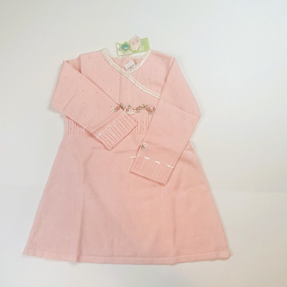 NWT Gymboree Baby Girl Flower Sweater Dress Size 2T